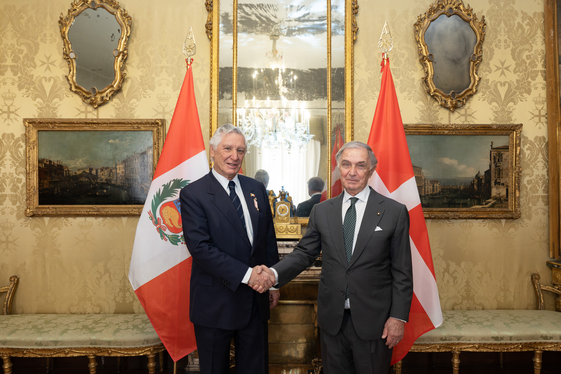 Order of Malta's Grand Chancellor with Foreign Affairs Minister of Peru